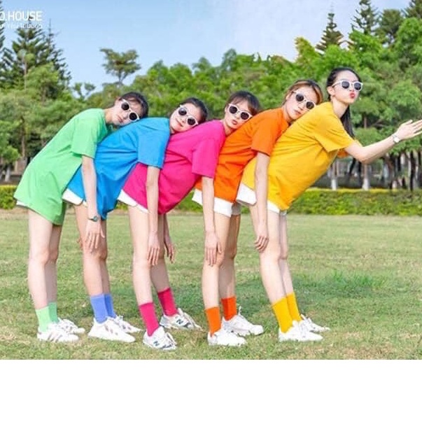 Tất sắc màu cổ cao chất mịn đẹp mix đồ đội nhóm đi du lịch cực xinh, chất