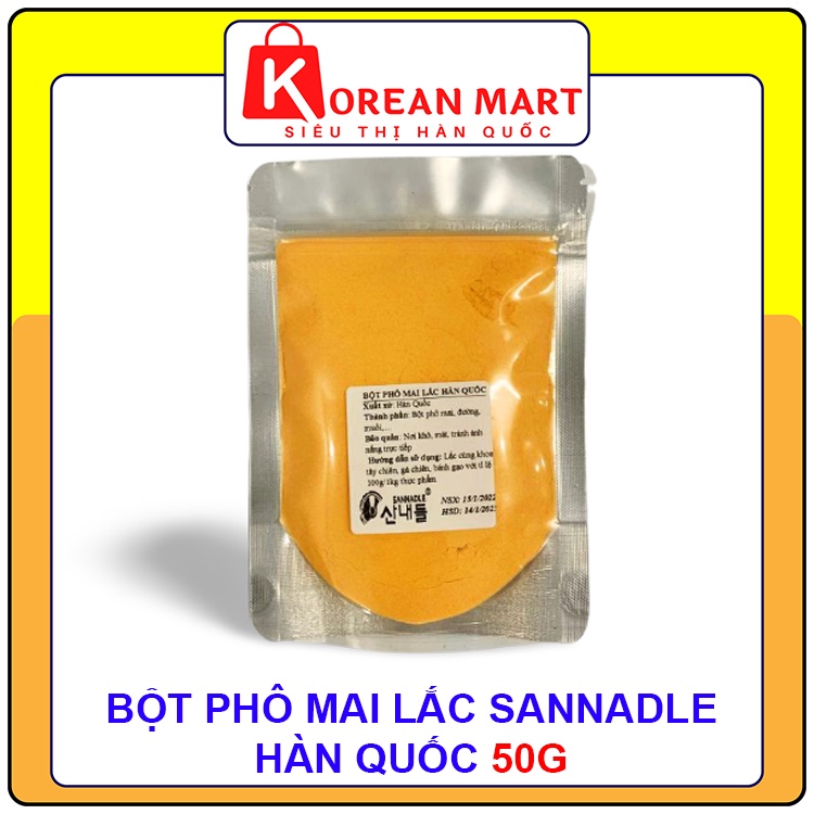 Bột phô mai O'sajang và Tornado Hàn quốc gói 50g, thơm béo ngọt nhẹ
