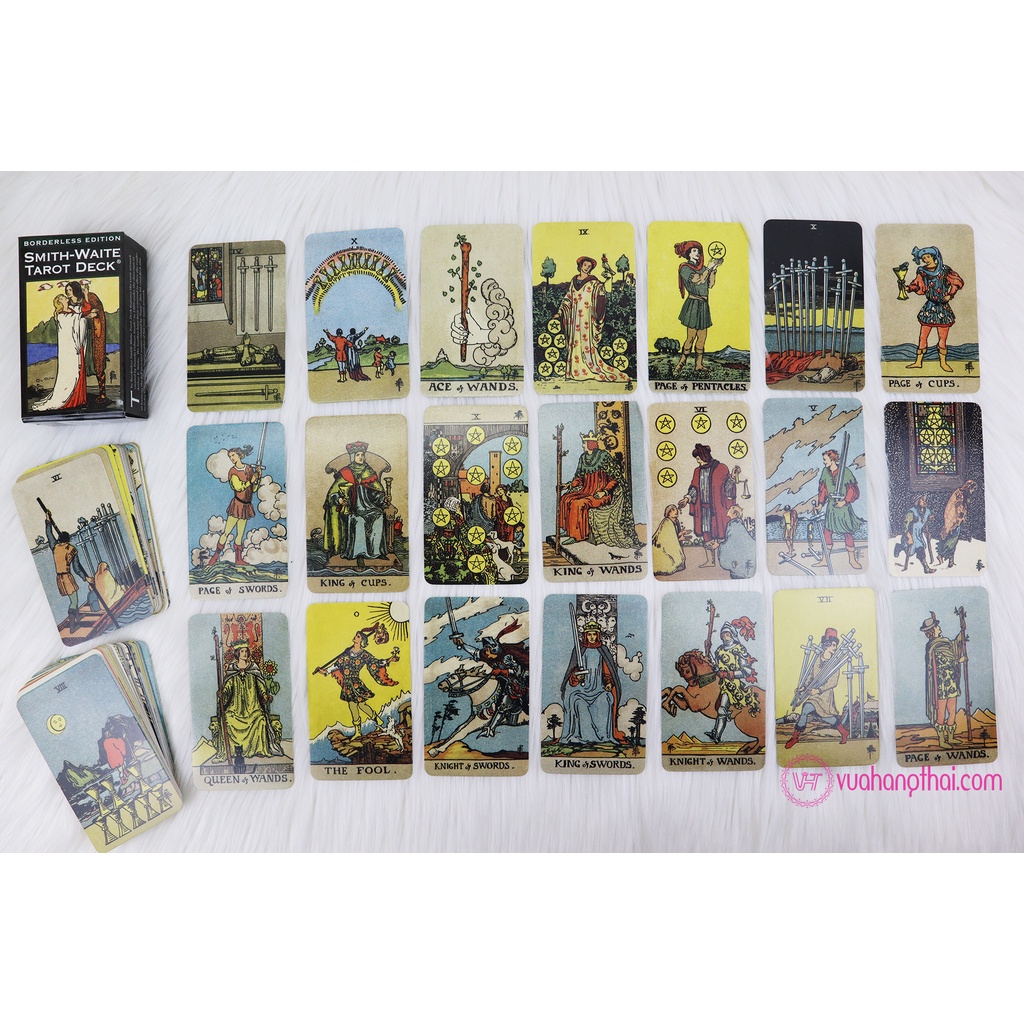 Bộ bài bói Smith Waite Tarot Deck Size Gốc 7x12cm – Borderless Edition cao cấp