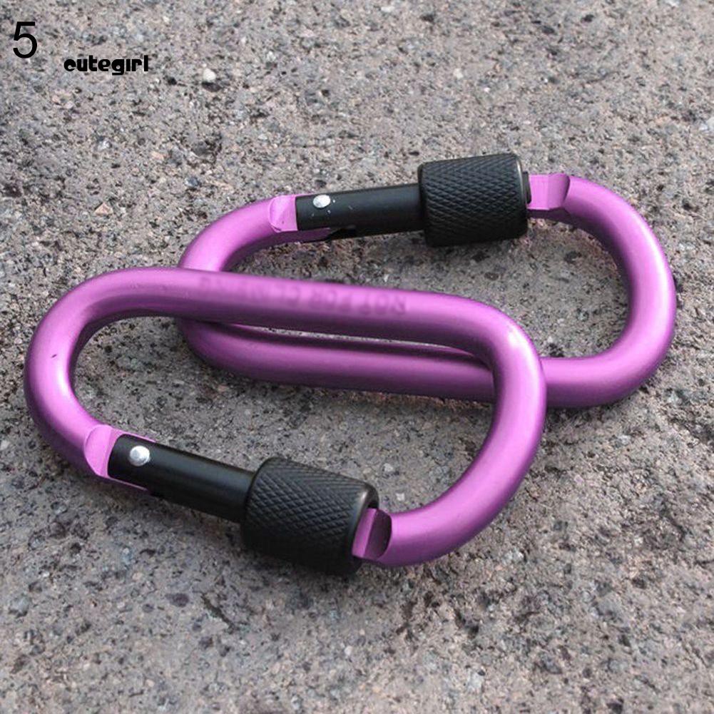 Móc khóa Carabiner chữ D bằng hợp kim nhôm tiện dụng