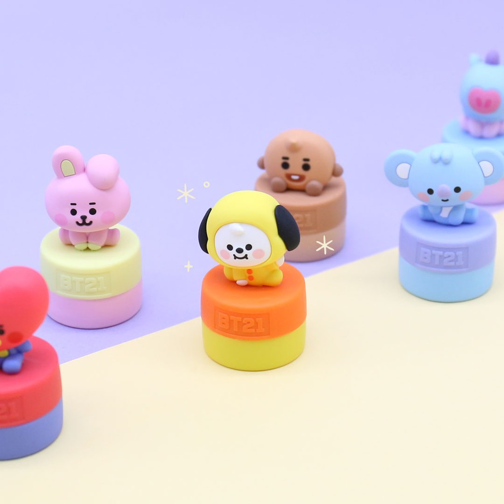 Con dấu in hình nhân vật BT21 Figure Stamp chính hãng Wisdom