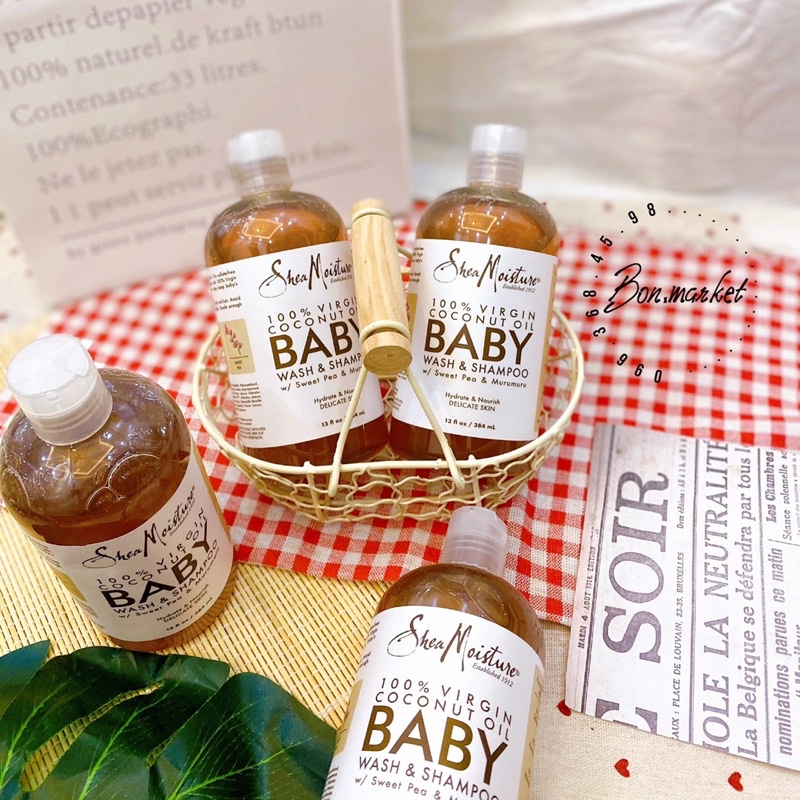 [ Có sẵn ] Sữa tắm gội baby shea mỹ cho bé từ sơ sinh