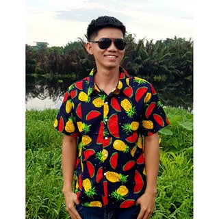 Áo trái cây đi biển, áo nhóm - Dưa hấu thơm (big size 120kg)