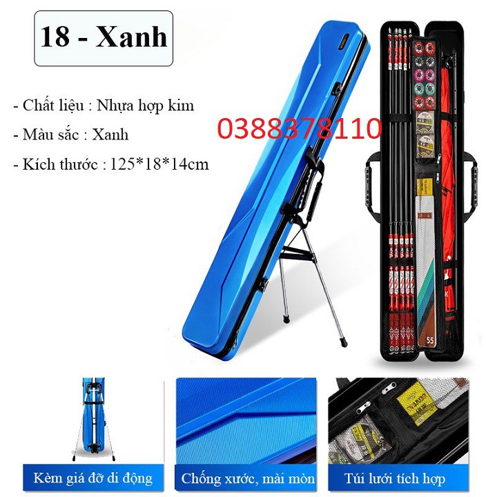 Bao Đựng Cần Câu Cá 1.25m Nhựa Hợp Kim Chống Thấm Nước Chuyện Dụng Câu Đơn, Câu Đài Cao Cấp