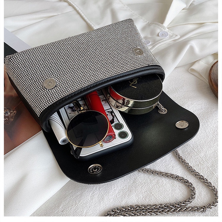 Túi Đeo Chéo Mini Đính Đá Lấp Lánh Thời Trang Mùa Hè Đựng Điện Thoại