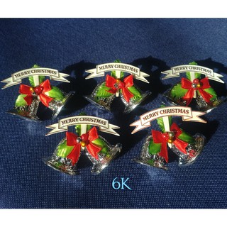 Set 3 chuông đôi trang trí bánh kem Noel