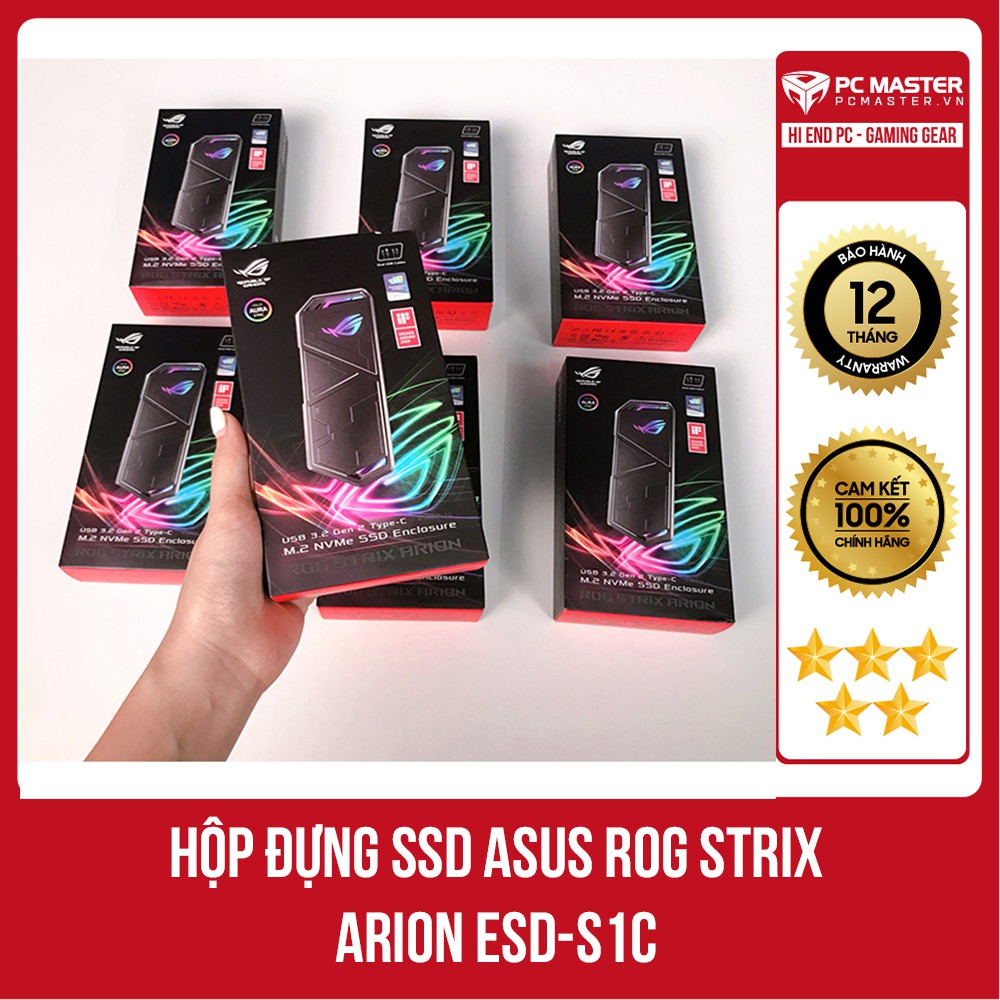 Box - Hộp đựng ổ cứng SSD ASUS ROG STRIX ARION ESD-S1C, LED RGB đồng bộ Aura Sync, Hàng chính hãng, giá tốt nhất Shopee