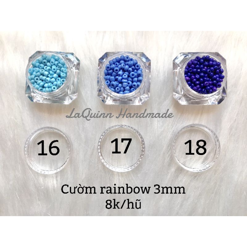 Cườm rainbow nhiều mầu sắc _ nguyên liệu handmade