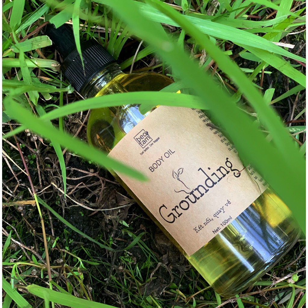 Dầu Dưỡng thể Body oil Grounding Bèo Tấm dầu ủ thảo mộc giúp da mềm mịn không nhờn rít tinh dưỡng body tóc massage