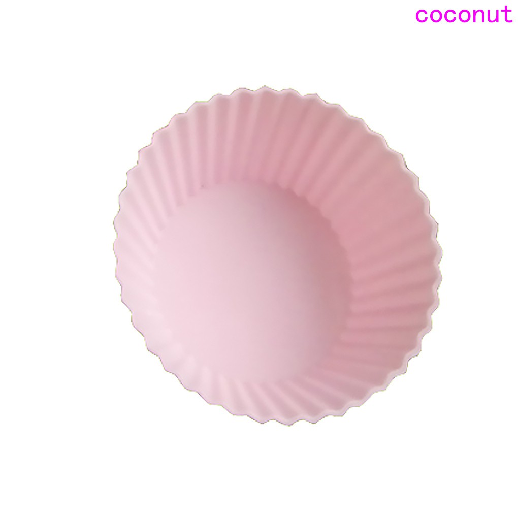 Set 8 Cốc Silicon Làm Bánh Cupcake Nhiều Màu