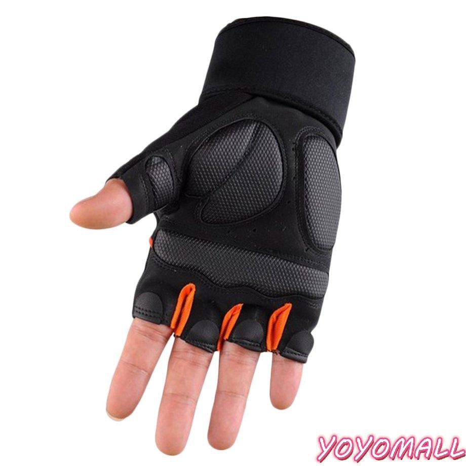 YOYO Men's Weight Lifting Gym Fitness Workout Training Exercise Half Gloves