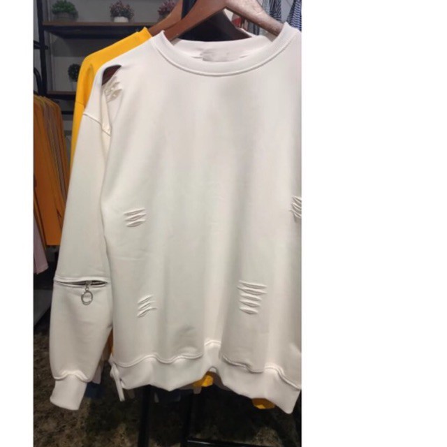[Hình thật 100%] Áo sweater mix khoá tay cực chất | BigBuy360 - bigbuy360.vn