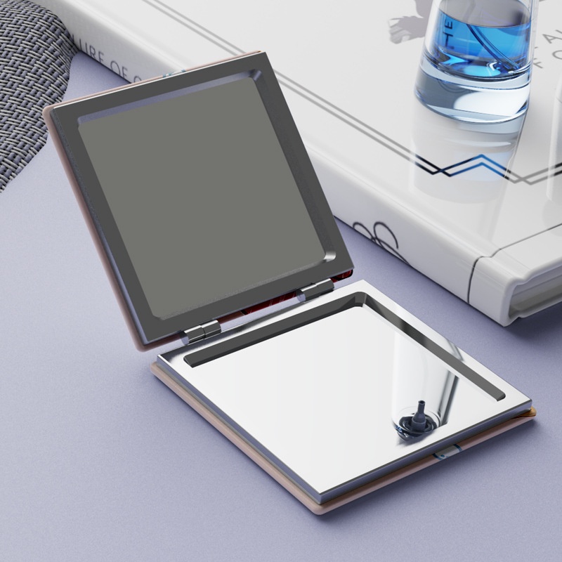 Gương Trang Điểm Mini Hình Vuông Họa Tiết Hoạt Hình Dễ Thương