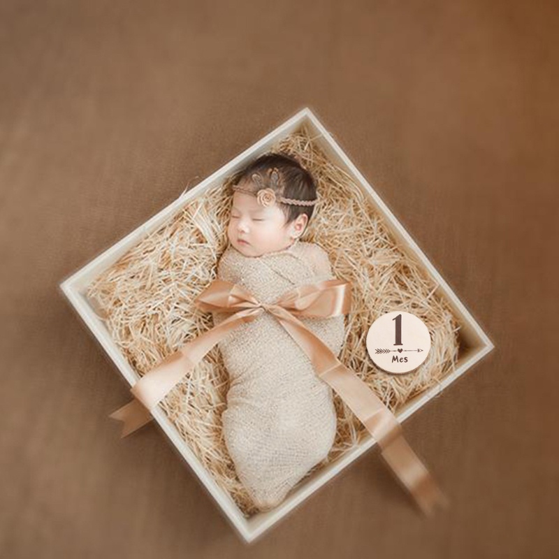 Set 6 Tấm Thẻ Ghi Chú Đánh Dấu Cột Mốc Phát Triển Theo Tháng Cho Bé