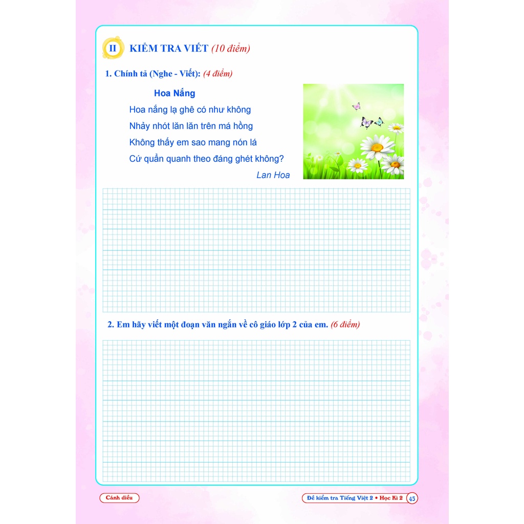 Sách - Đề kiểm tra TIẾNG VIỆT 2 học kì 2 (Cánh diều)