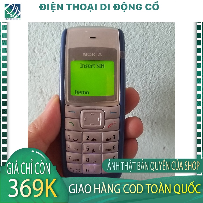 Điện thoại cổ Nokia 1100i Full pin + cáp sạc - BH 12 tháng 1 đổi 1 trong tháng đầu tiên