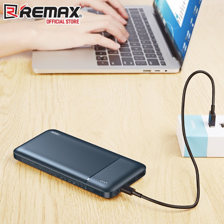 Pin Sạc Dự Phòng 10000mah Remax RPP-96 Garie Series Fast Charing 2.1A tích hợp 2 cổng USB