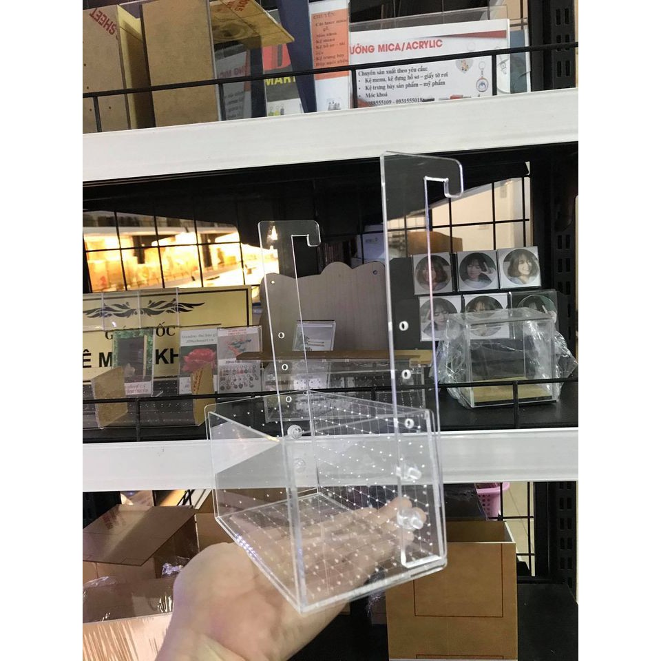 Box dưỡng tép - cá acrylic kẻ vạch cao cấp (mẫu lắp ráp siêu tiện lợi)