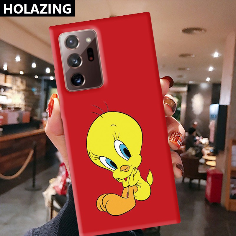 Samsung Galaxy A02S A21S A42 A31 A12 S8 Plus A7 2018 A750 iPhone 6S 6 Candy Color Phone Cases vỏ điện thoại TweetyBird Soft Silicone Cover