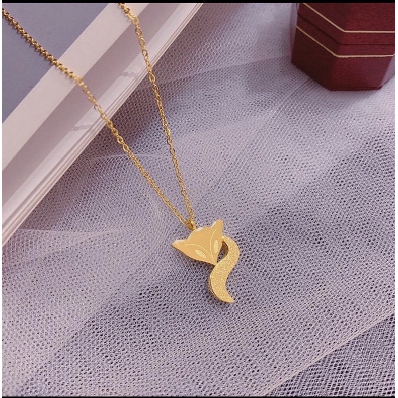 Dây chuyền hồ ly cho nữ titan không han dỉ