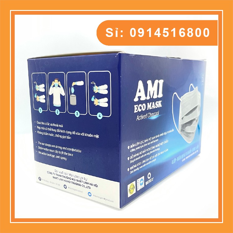 Khẩu trang y tế kháng khuẩn 4 lớp Ami