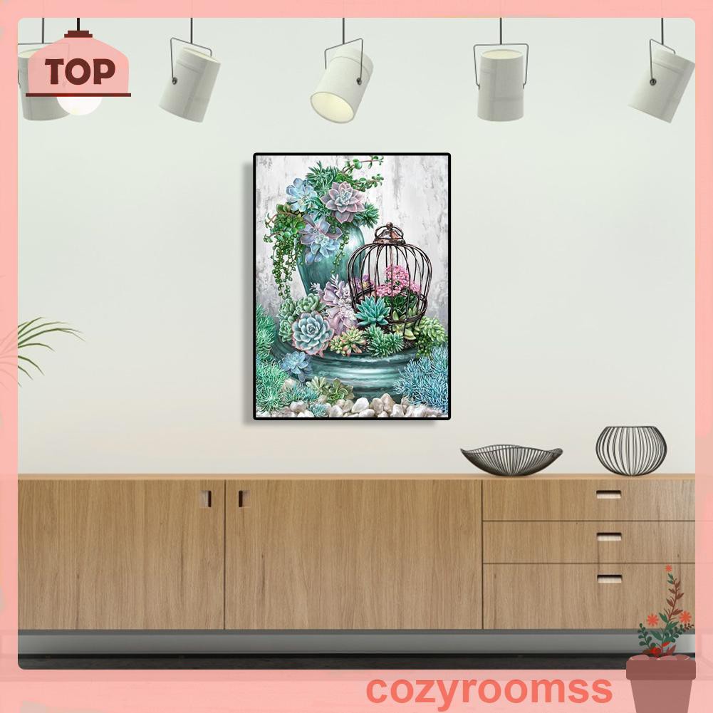 Bộ Tranh Sơn Dầu Tự Làm Hình Cây Xương Rồng