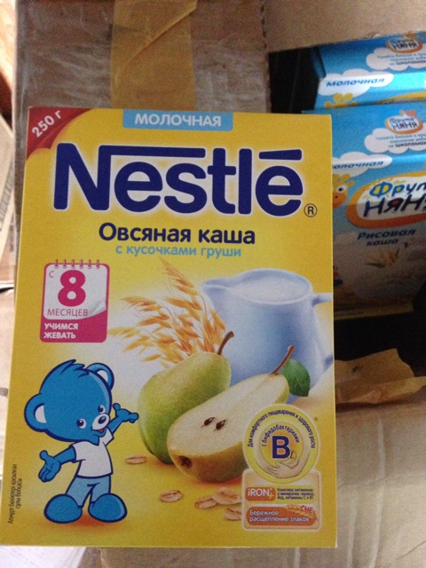 Bột ăn dặm Nestle Nga 220g( mẫu mới) từ 6m, nhiều vị