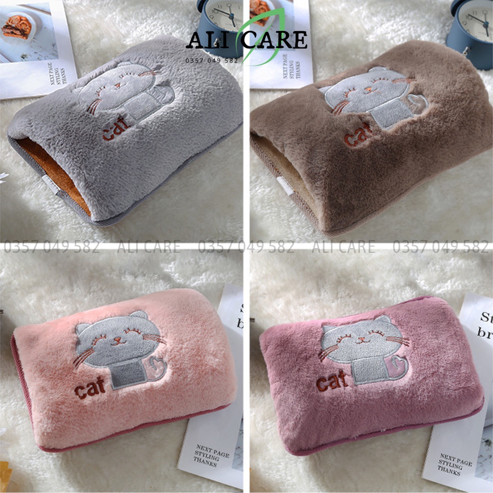Túi chườm bụng kinh sạc điện tự ngắt cao cấp, chườm nóng giảm đau bụng kinh, chườm cổ vai gáy, sưởi ấm tay chân ALI CARE