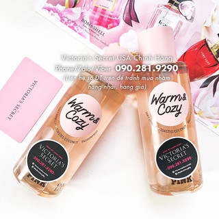 (bill Mỹ) Nước hoa toàn thân Warm & Cozy (250mL) ngọt ngào, nồng ấm, kết hợp hương vani, chanh dây, dừa nướng