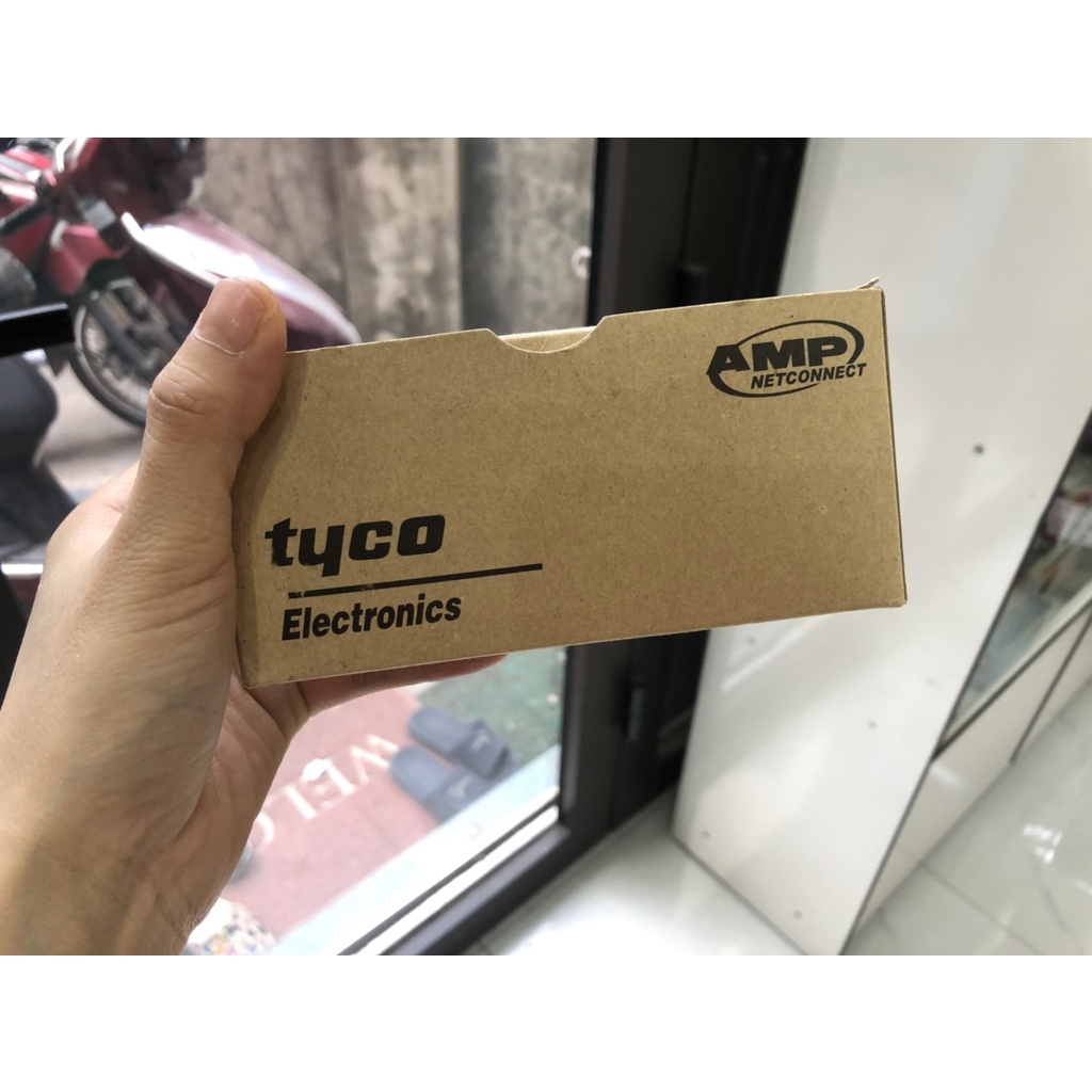 Hạt mạng amp Rj45 hộp 100 hạt - Hạt mạng AMP Tyco chân đồng Chính hãng 100%