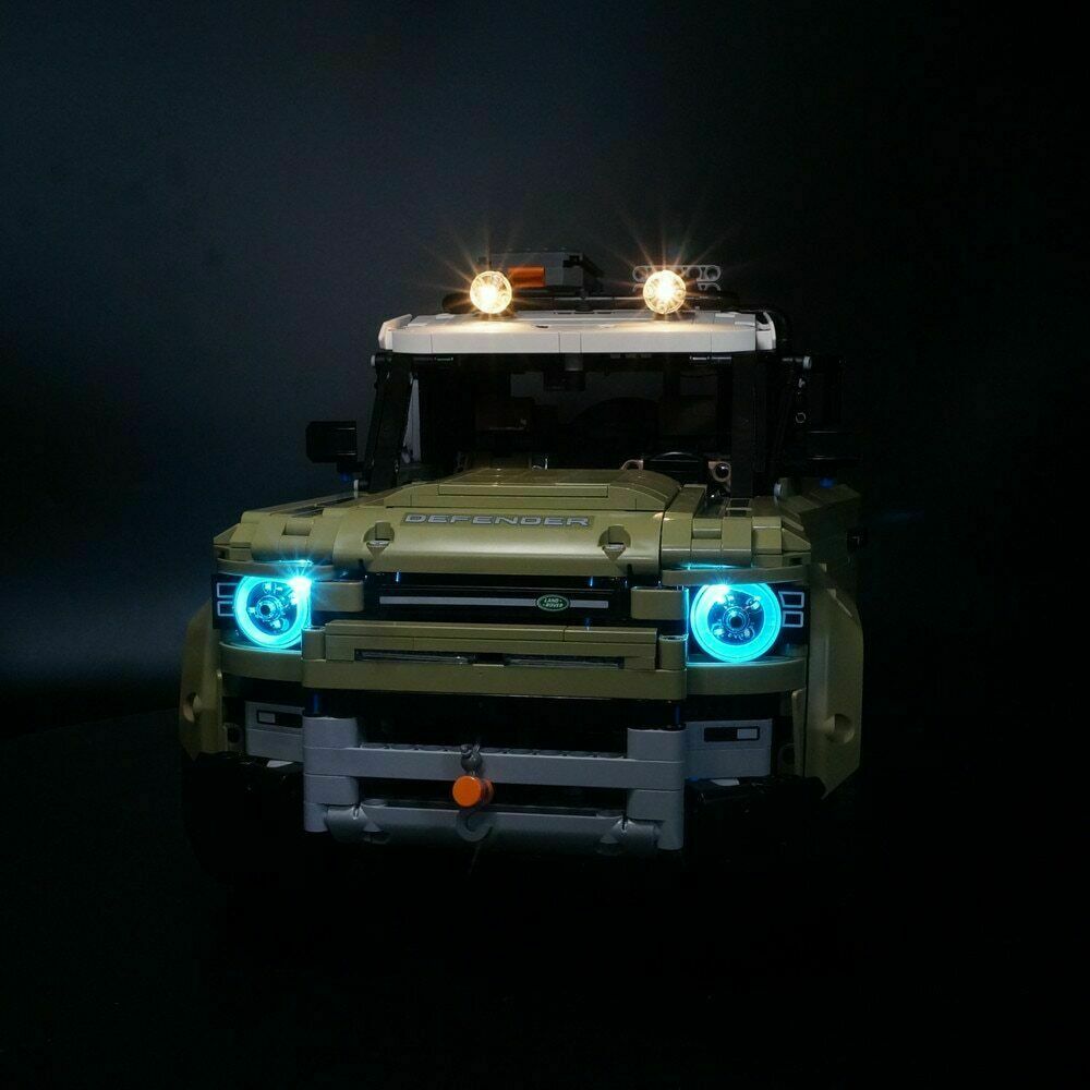 Bộ Đồ Chơi Lắp Ráp Xe Điều Khiển Từ Xa Có Đèn Led Cho 42110 Techniic Land Rover