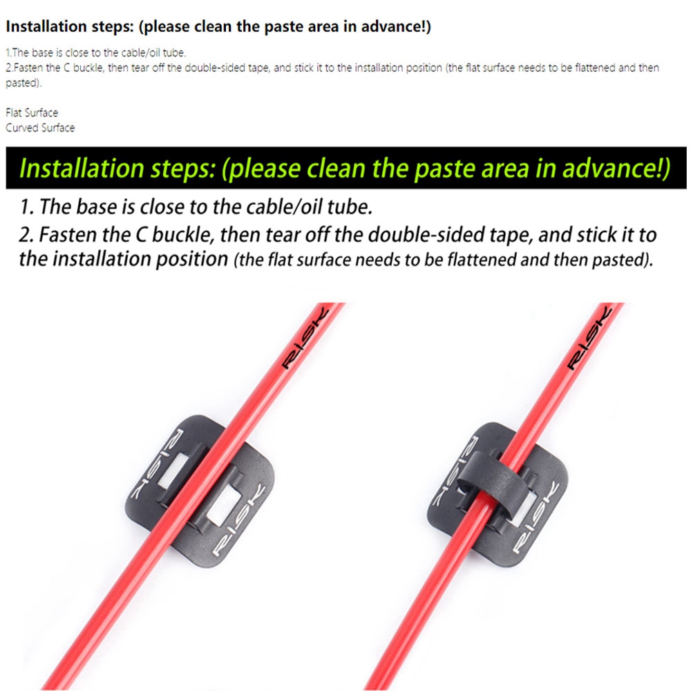 Set 1/6 Kẹp Cố Định Ống Dẫn Dầu Xe Đạp Màu Đen Bằng Nhôm