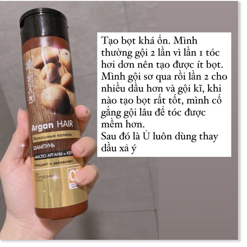 [Mã giảm giá mỹ phẩm chính hãng] Dầu gội - xả - ủ ARGAN Keratin DR. Sante phục hồi tóc hư tổn