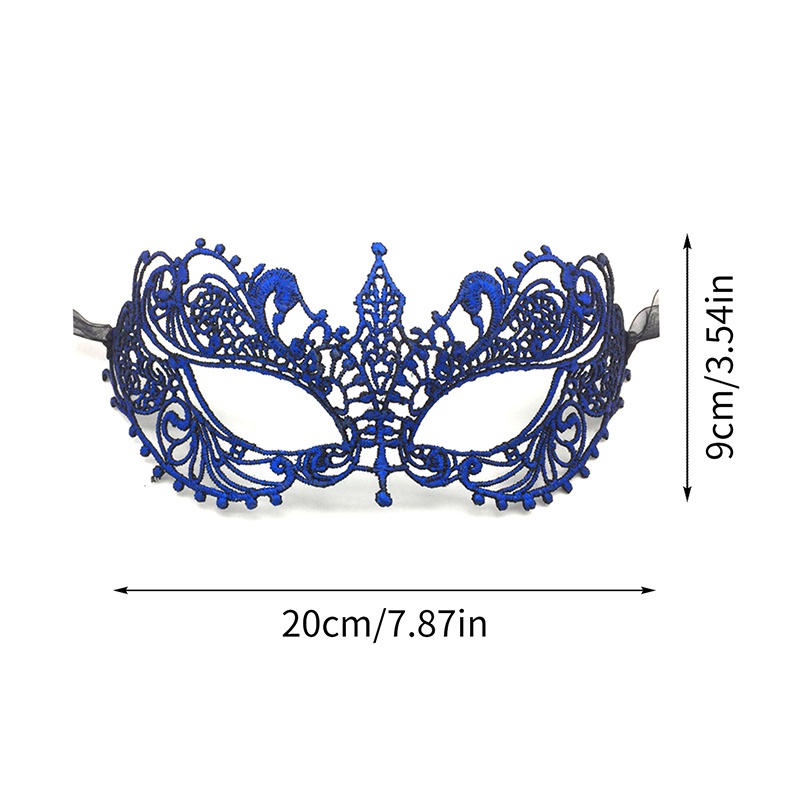 Mặt Nạ Hóa Trang Halloween Màu Đen Phối Ren Đẹp Mắt