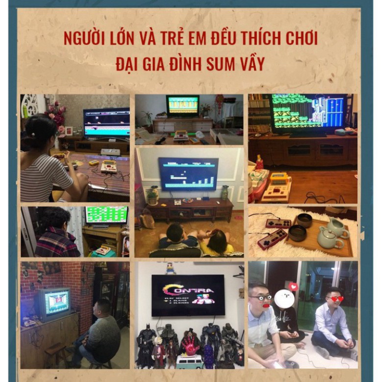 GIÁ SỐC NHẤT Máy chơi game điện tử 4 nút Family Computer có 500 trò chơi không trùng lặp trong máy + băng 132 trò chơi $