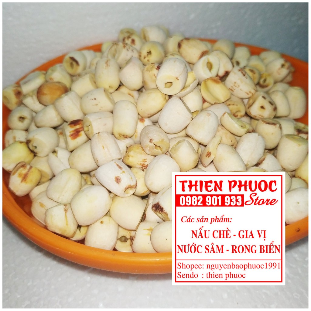 Hạt sen khô - 500g - loại nấu nhanh mềm, thơm và bùi bùi