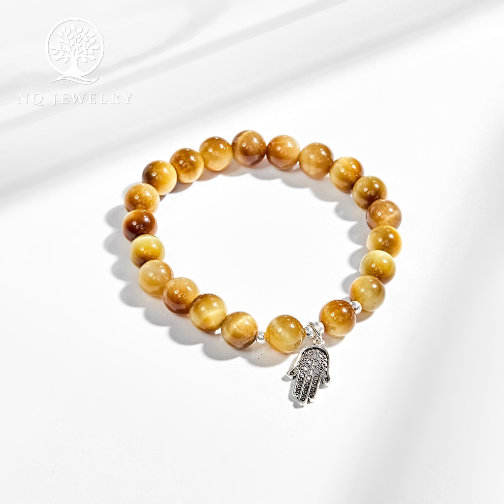 Vòng tay phối charm bàn tay hamsa - NQ Jewelry