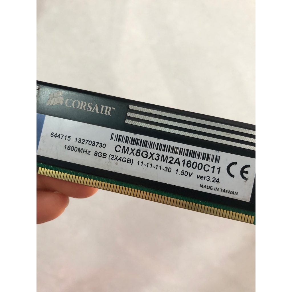 RAM máy tính bàn DDR3 4GB PC Corsair XMS3 bus 1600MHz. Hàng bảo hành 1 tháng.