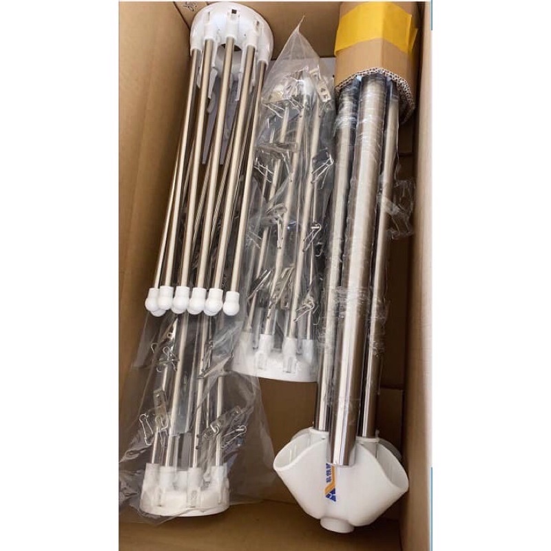 Cây phơi đồ 3 tầng inox 56 kẹp tiện lợi có thể tháo rời