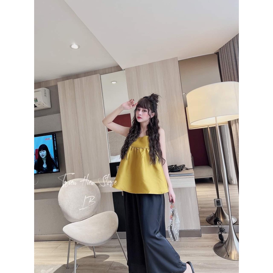 Set áo 2 dây mix quần lụa siêu hot