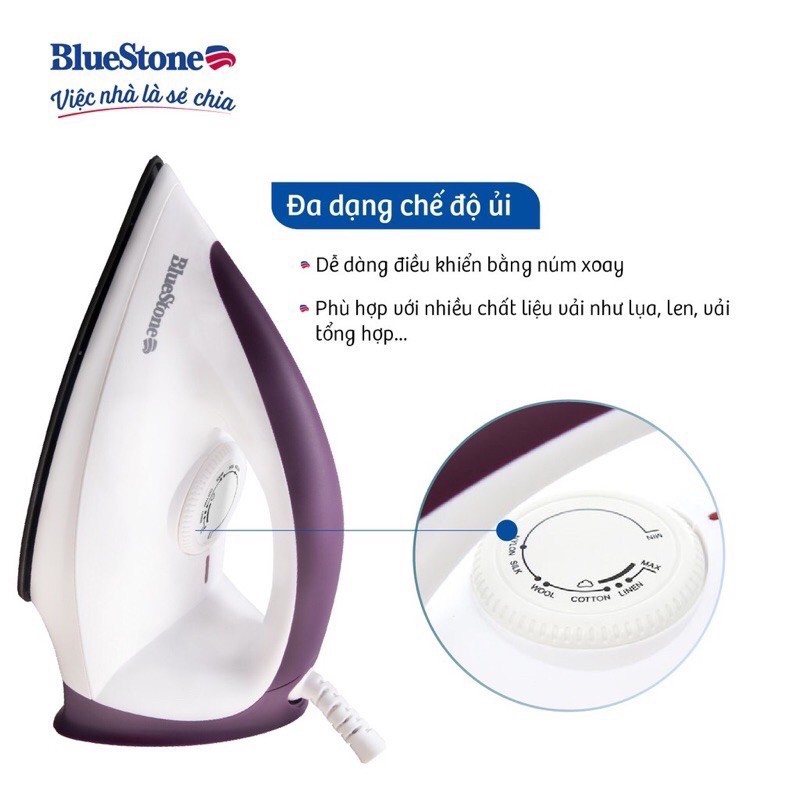 Bàn Ủi Khô BlueStone DIB-3726 (1300W) - Hàng chính hãng - Bảo hành 24 tháng