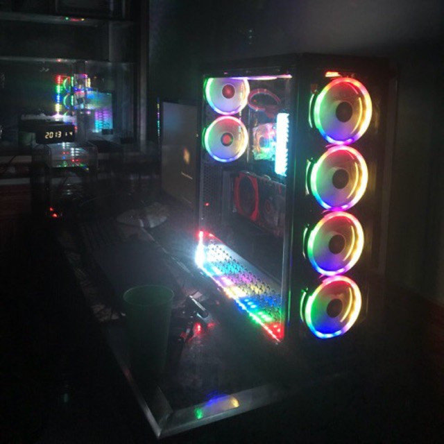 Bộ kit 3 quạt fan led tản nhiệt case RGB ( sẵn hub và remote)