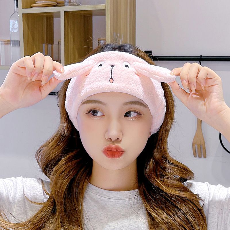 Nơ giữ tóc, bờm giữ tóc tai thỏ bằng bông