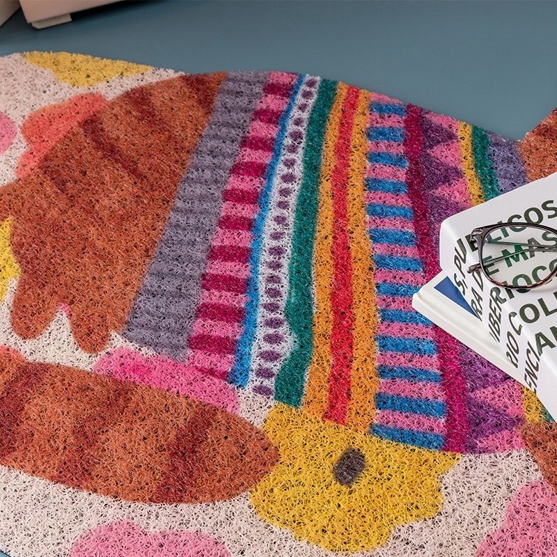 Thảm Trải Sàn Hoạt Hình Thảm Trải Sàn Hiên Lối Vào Thảm Hình Con Vật Sáng Tạo Thảm Trải Sàn Chống Trượt Chống Bám Bẩn, Chống Mài Mòn