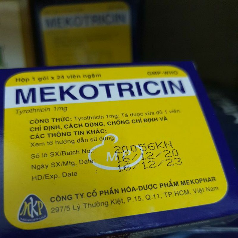 Kẹo ngậm thông cổ giảm ho Mekotricin (hộp 24v) - Đông Anh Pharmart