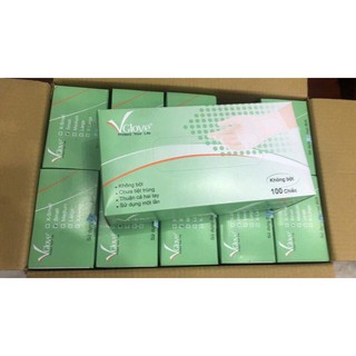 Thùng găng tay y tế không bột Vglove (thùng 10 hộp)