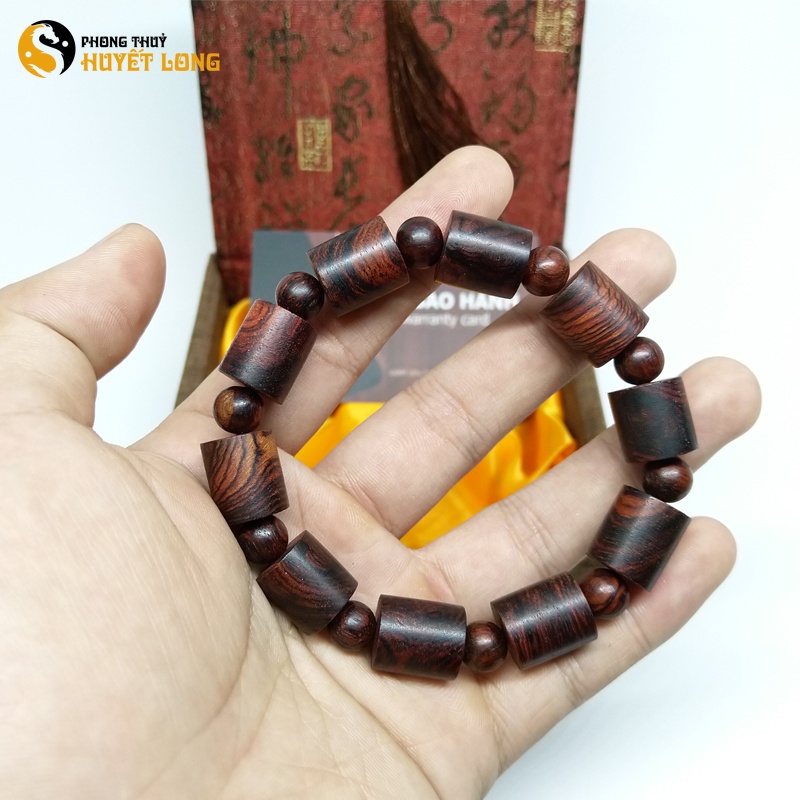 Chuỗi Hạt Gỗ Sưa Đỏ Tự Nhiên Dạng Trúc, Vòng Tay Sưa Đỏ Phong Thủy Thiên Nhiên