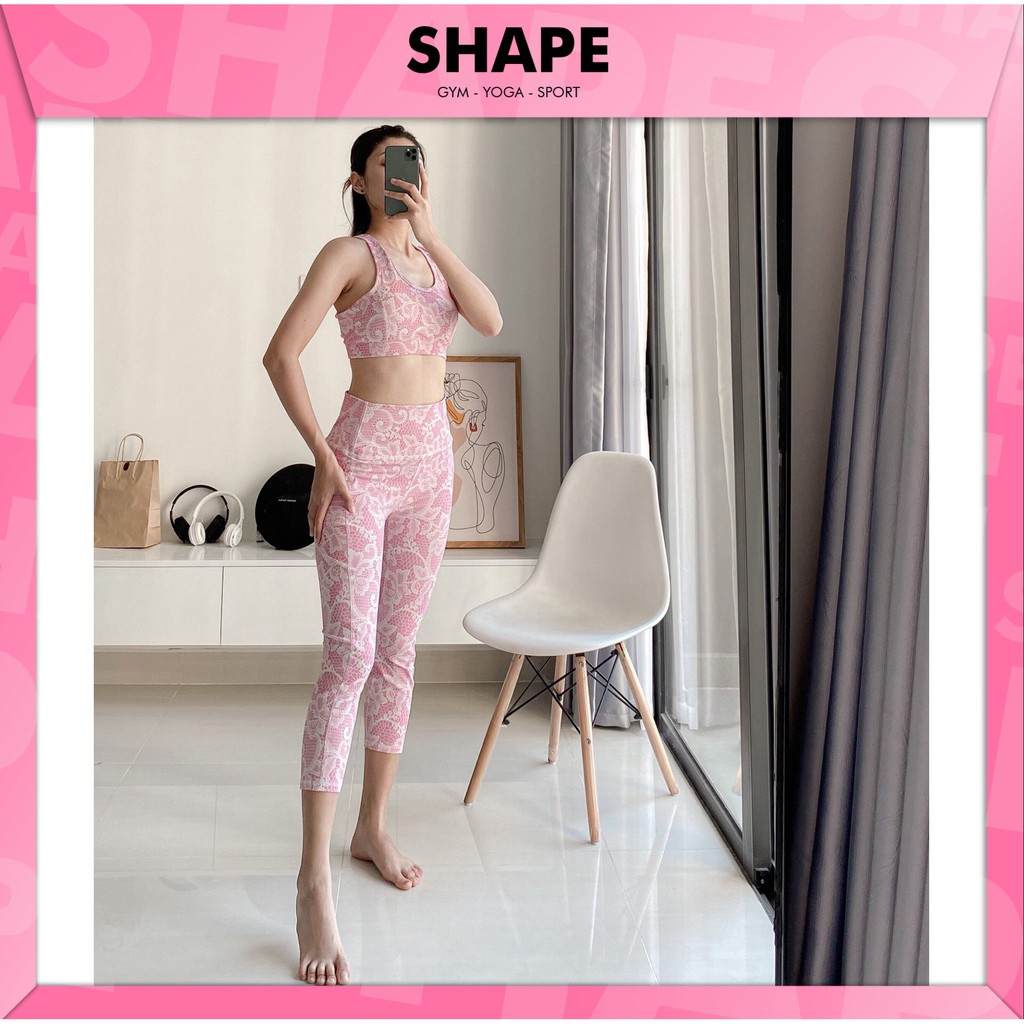 Bộ quần áo tập gym yoga nữ RBX họa tiết XK [SET035]