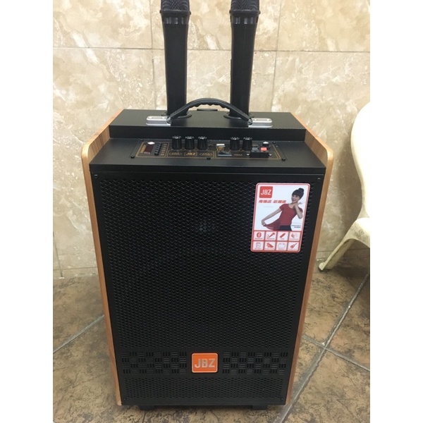 Loa kéo di động JBZ J2, loa karaoke vỏ gỗ, bass 3 tấc