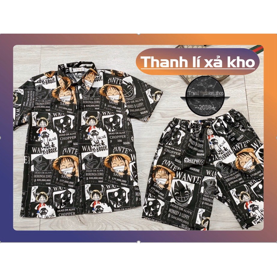 Bộ đồ Sơ mi Lụa LUFFY - Chất Mát - New ( HÀNG CAO CẤP )🌟